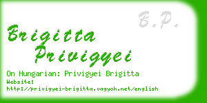 brigitta privigyei business card
